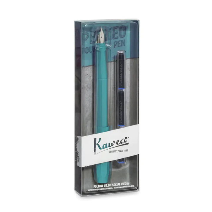 KAWECO PERKEO FOUNTAIN PEN BREEZY TEAL SET