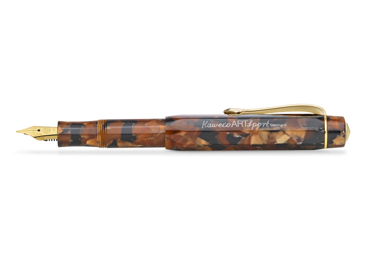 KAWECO ART SPORT FOUNTAIN PEN HICKORY BROWN