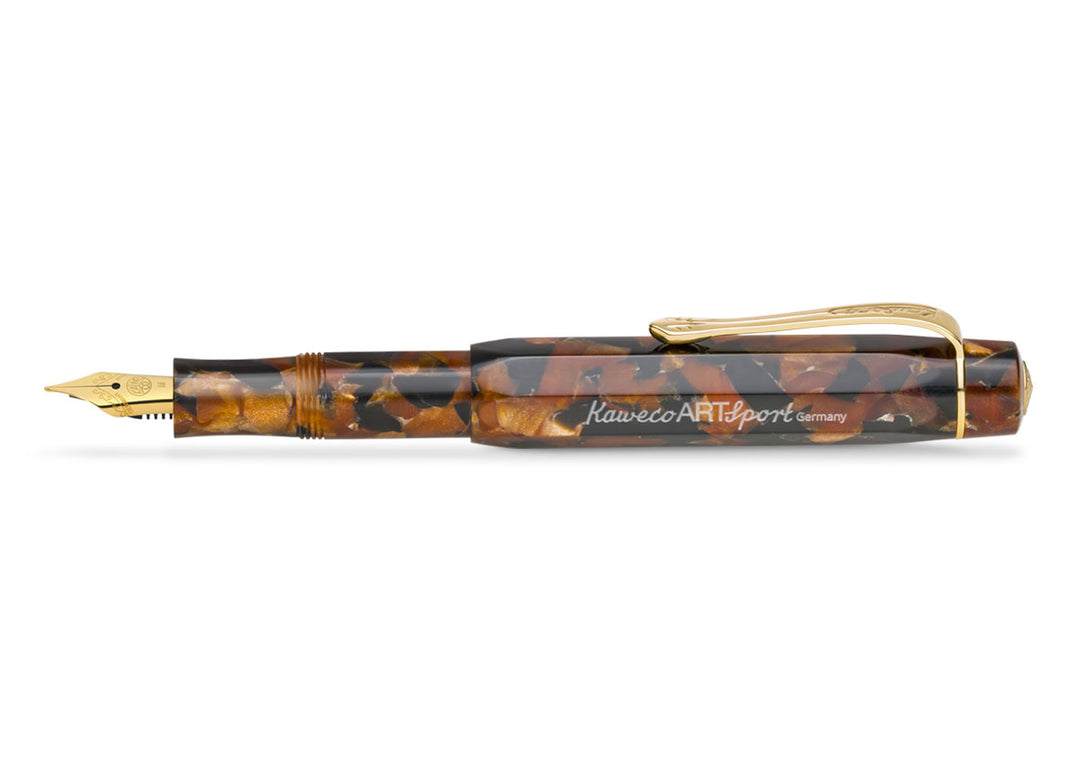 KAWECO ART SPORT FOUNTAIN PEN HICKORY BROWN