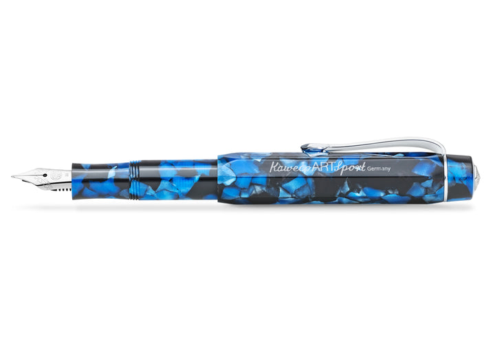 KAWECO ART SPORT FOUNTAIN PEN PEBBLE BLUE