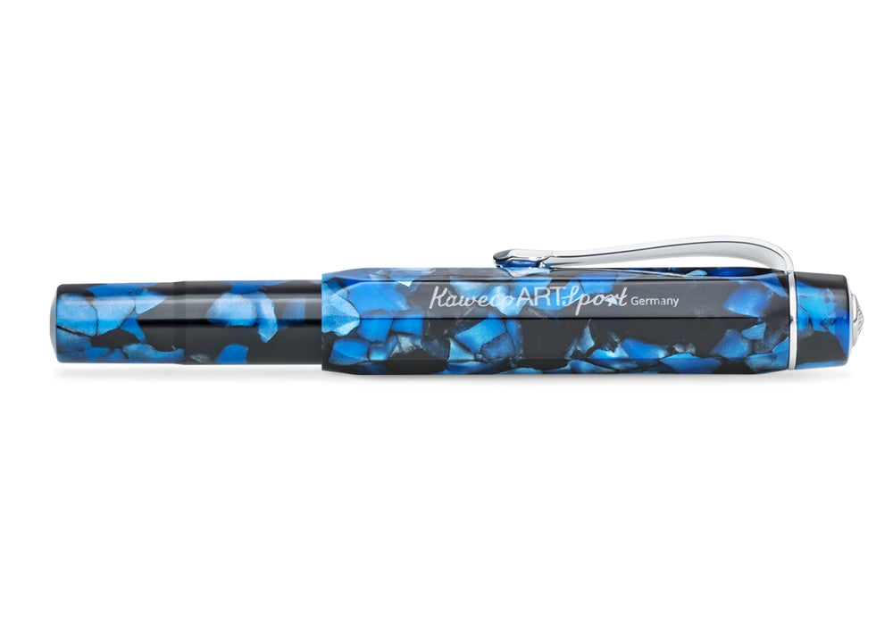 KAWECO ART SPORT FOUNTAIN PEN PEBBLE BLUE