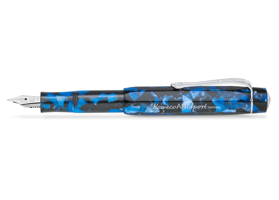 KAWECO ART SPORT FOUNTAIN PEN PEBBLE BLUE 