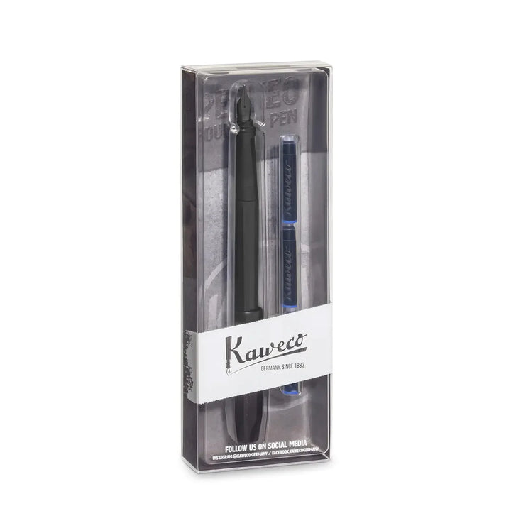 KAWECO PERKEO FOUNTAIN PEN ALL BLACK SET