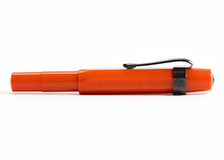 KAWECO ART SPORT FOUNTAIN PEN CORAL RED BLACK TRIM LIMITED EDITION