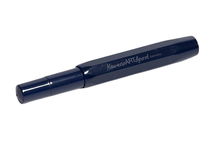 KAWECO ART SPORT FOUNTAIN PEN DARK BLUE SILVER TRIM LIMITED EDITION