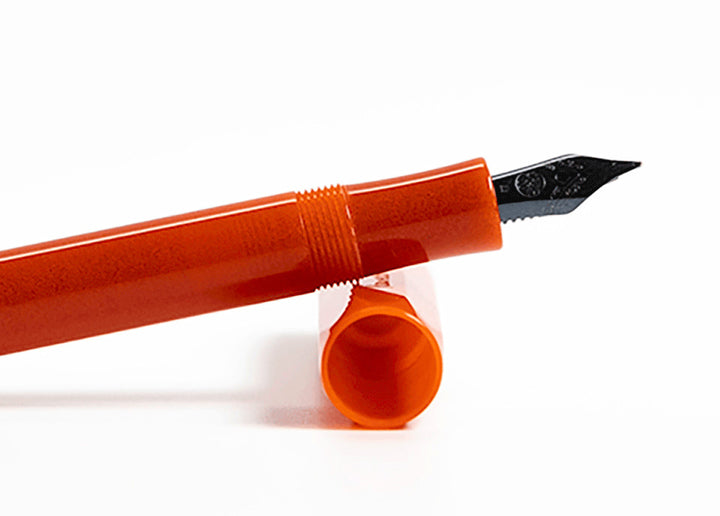 KAWECO ART SPORT FOUNTAIN PEN CORAL RED BLACK TRIM LIMITED EDITION