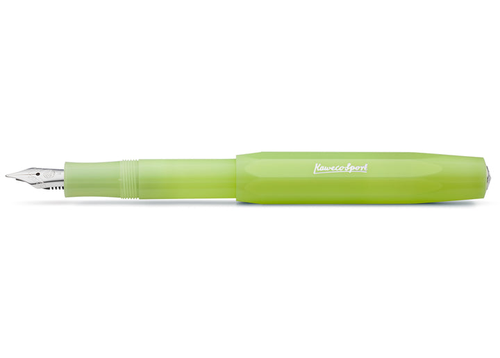KAWECO FROSTED SPORT FOUNTAIN PEN FINE LIME