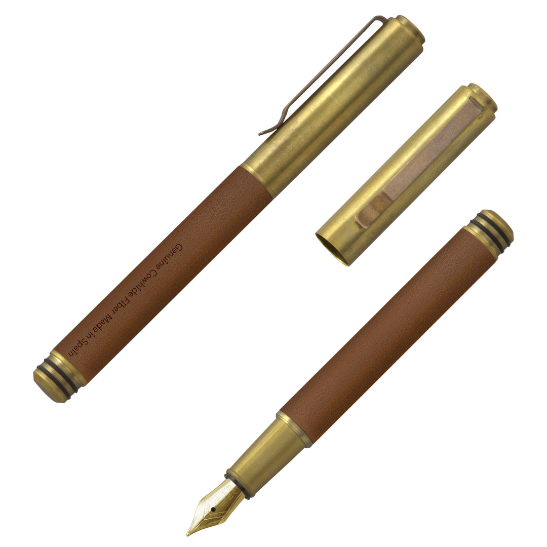 IWI HANDSCRIPT FOUNTAIN PEN RETRO BRASS LIGHT BROWN