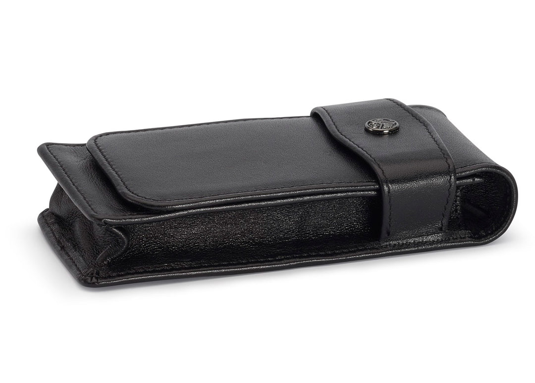 KAWECO STANDARD 3-PEN FLAP POUCH BLACK WITH SEPARATION