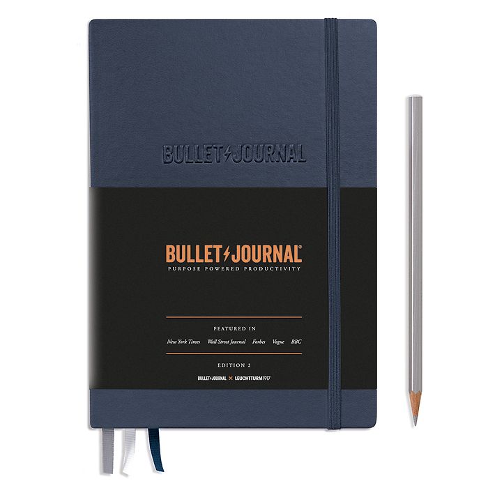 LEUCHTTURM1917 BULLET JOURNAL EDITION 2 HARDCOVER MEDIUM NOTEBOOK A5 BLUE22