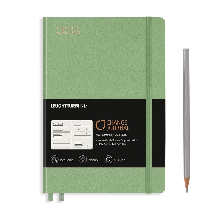 LEUCHTTURM1917 CHANGE JOURNAL HARDCOVER MEDIUM NOTEBOOK A5 SAGE