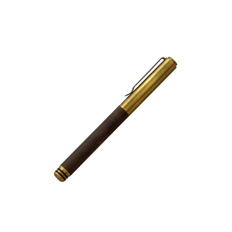 IWI HANDSCRIPT FOUNTAIN PEN RETRO BRASS DARK BROWN