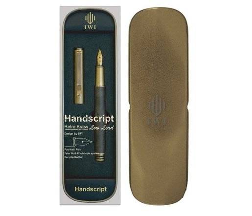 IWI HANDSCRIPT FOUNTAIN PEN RETRO BRASS DARK BROWN