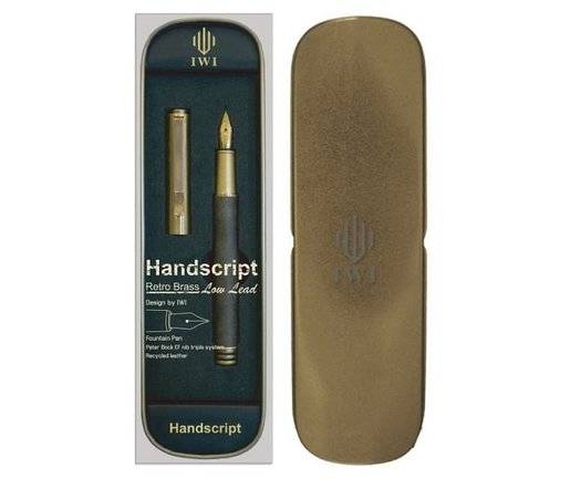IWI HANDSCRIPT FOUNTAIN PEN RETRO BRASS LIGHT BROWN