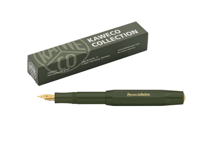 KAWECO COLLECTION FOUNTAIN PEN DARK OLIVE