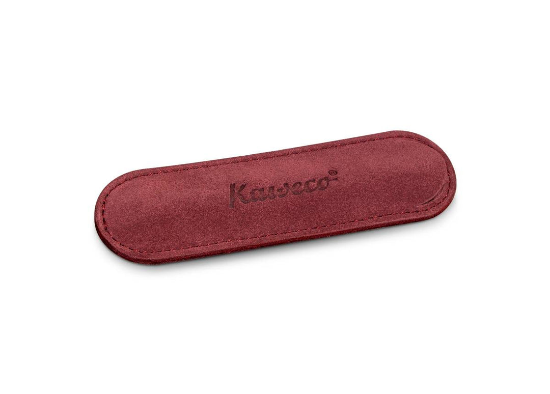 KAWECO SPORT 1-PEN ECO VELOUR LEATHER POUCH BORDEAUX