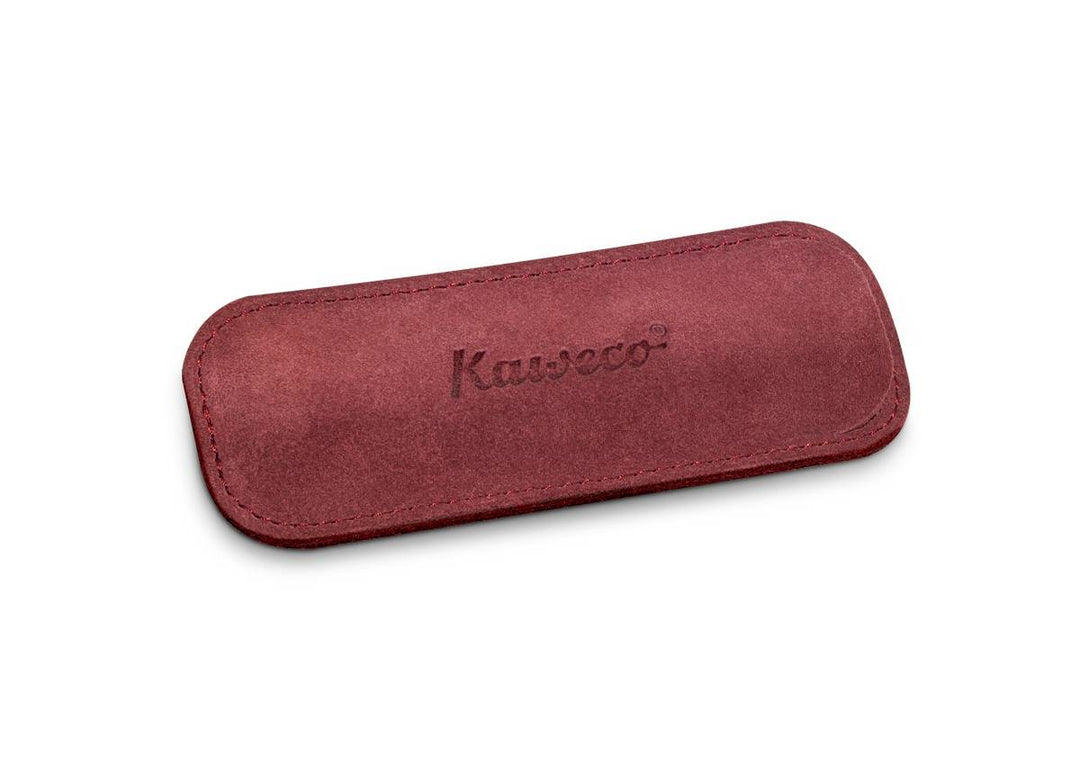 KAWECO SPORT 2-PEN ECO VELOUR LEATHER POUCH BORDEAUX