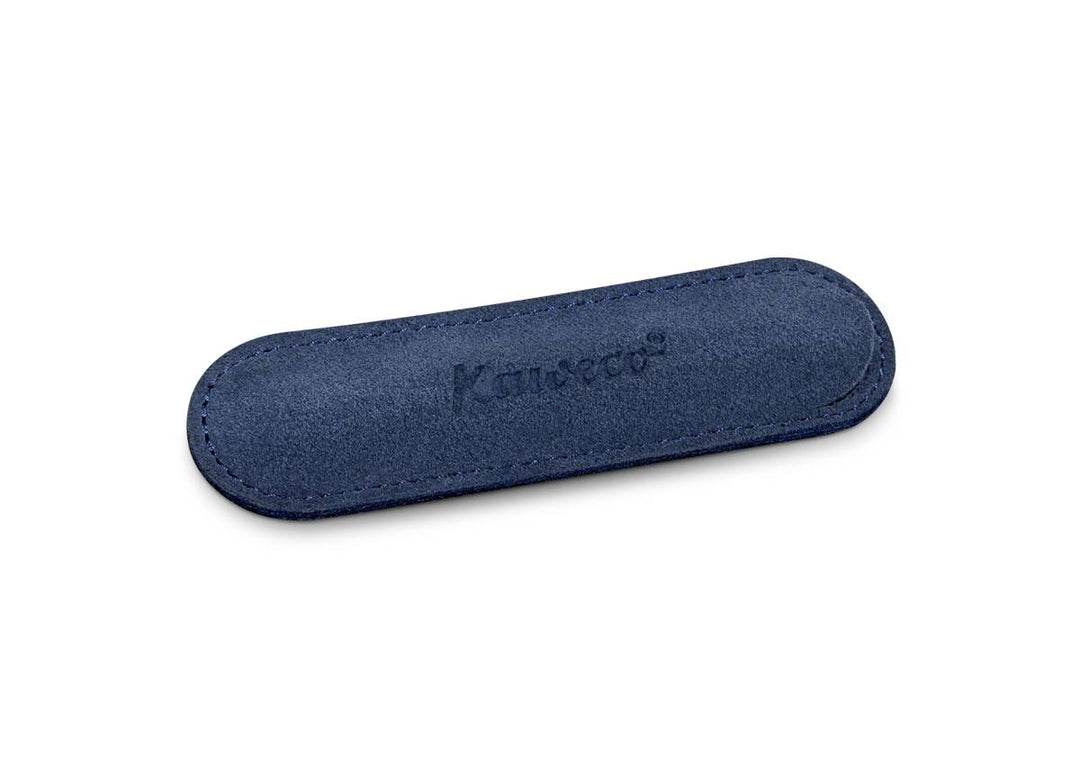 KAWECO SPORT 1-PEN ECO VELOUR LEATHER POUCH NAVY