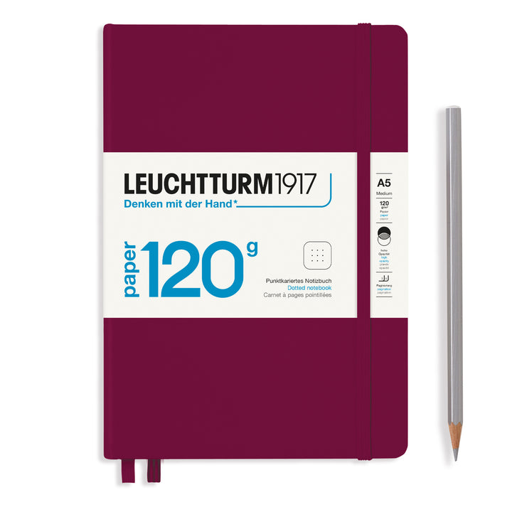 LEUCHTTURM1917 EDITION 120G HARDCOVER MEDIUM NOTEBOOK A5 PORT RED