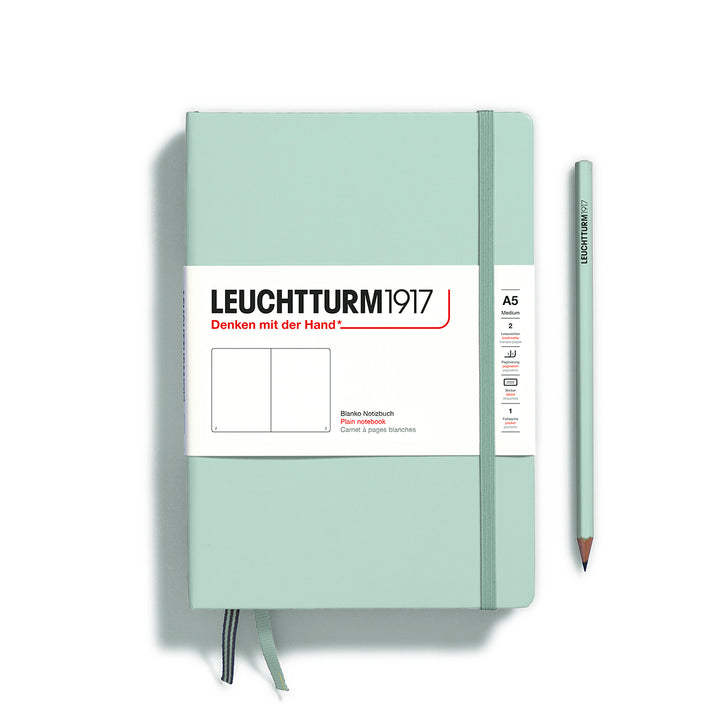 LEUCHTTURM1917 NATURAL COLORS HARDCOVER MEDIUM NOTEBOOK A5 MINT GREEN