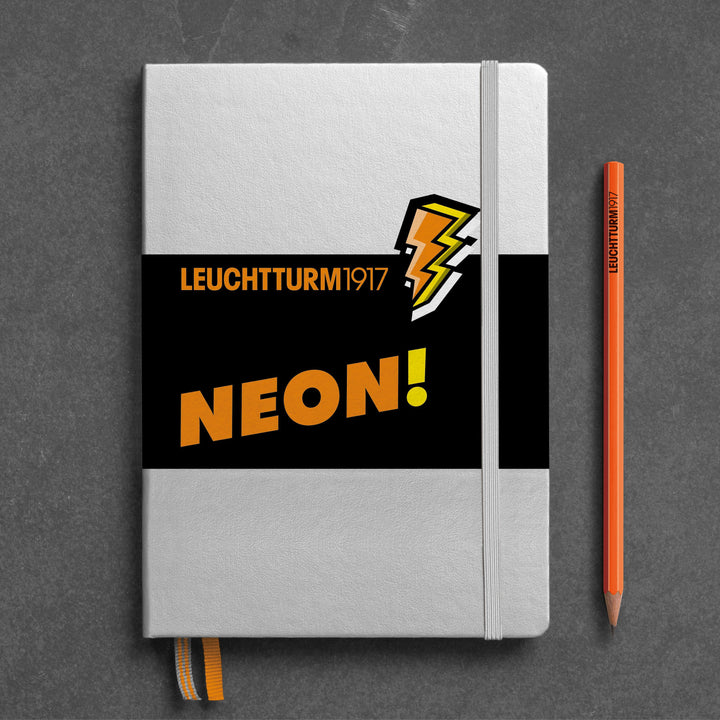 LEUCHTTURM1917 NEON! EDITION HARDCOVER MEDIUM NOTEBOOK A5 ORANGE