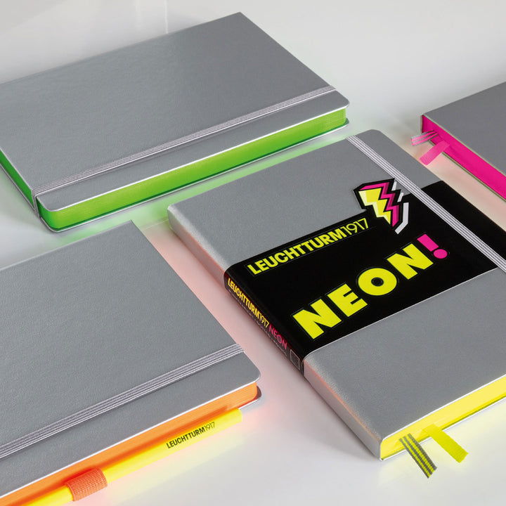 LEUCHTTURM1917 NEON! EDITION HARDCOVER MEDIUM NOTEBOOK A5 ORANGE
