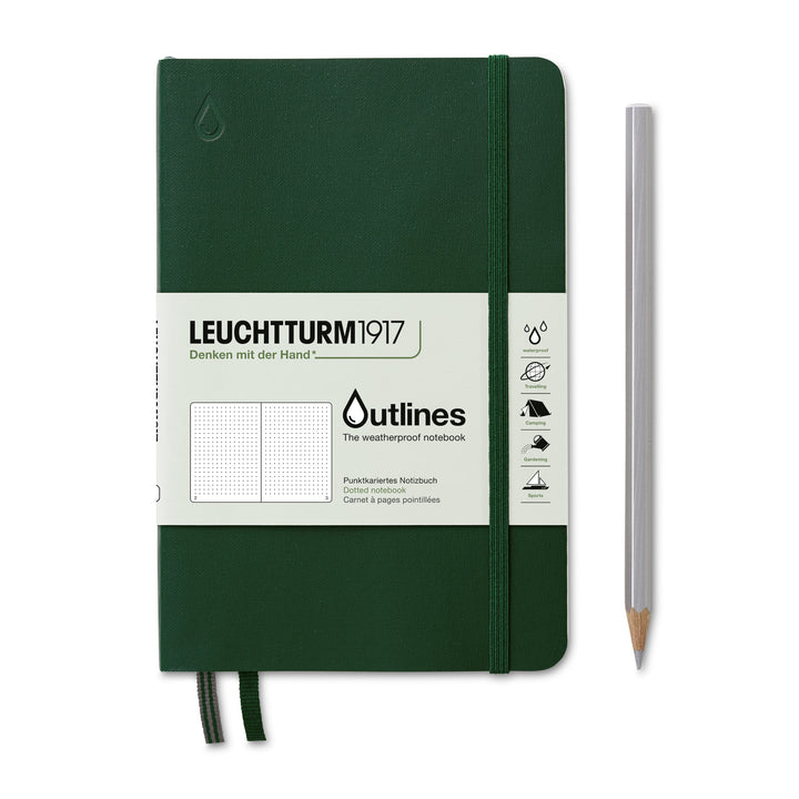 LEUCHTTURM1917 OUTLINES WEATHERPROOF NOTEBOOK B6 WALDEN GREEN