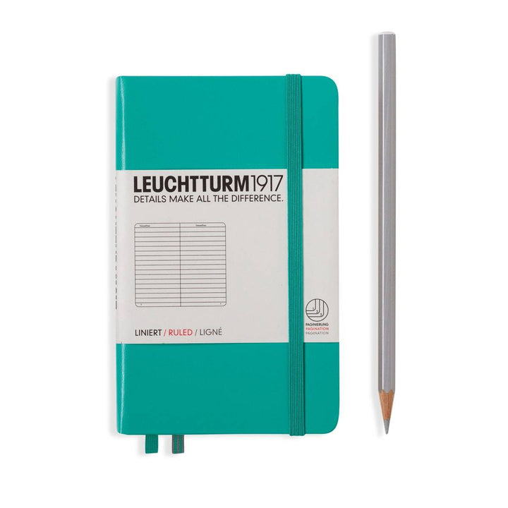 LEUCHTTURM1917 HARDCOVER POCKET NOTEBOOK A6 EMERALD