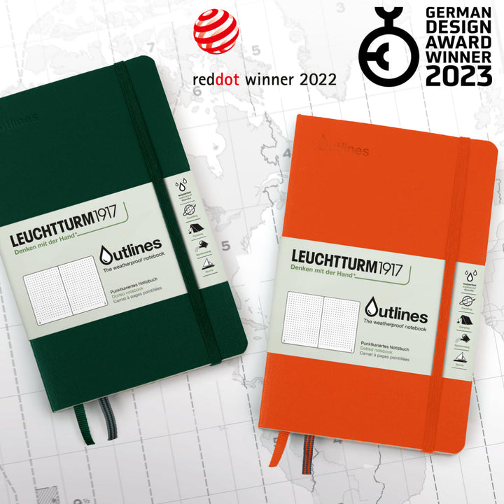 LEUCHTTURM1917 OUTLINES WEATHERPROOF NOTEBOOK B6 WALDEN GREEN