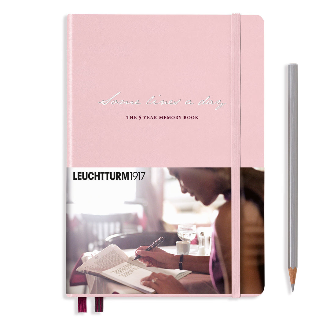 LEUCHTTURM1917 SOME LINES A DAY FIVE YEAR HARDCOVER MEDIUM NOTEBOOK A5 POWDER