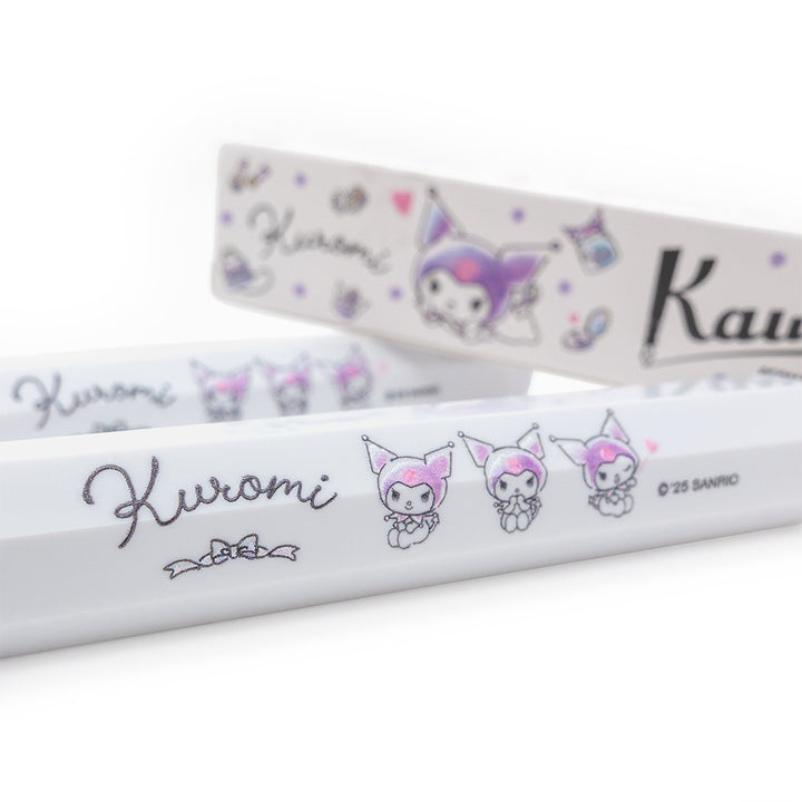 Close up of Kuromi character design of Kaweco X Kuromi Skyline Sport Ballpoint Pen – White