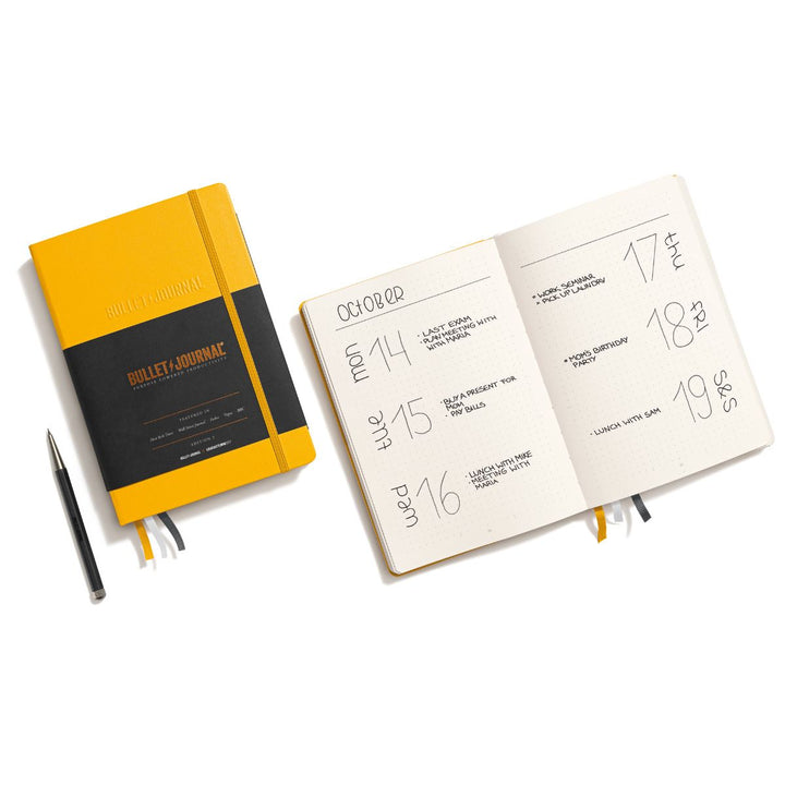 Leuchtturm1917 Bullet Journal Edition 2 A5 Dotted Yellow24 – Open Pages