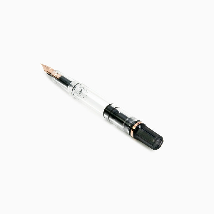 TWSBI ECO Fountain Pen – Smoke Rose Gold, showing the back of the pen on a white background