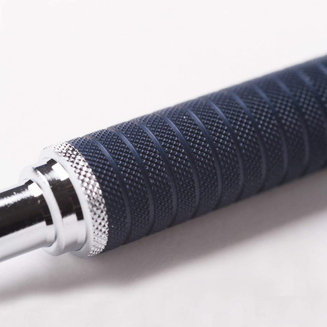Close up of Staedtler 925 35 Night Blue grip and lead indicator.