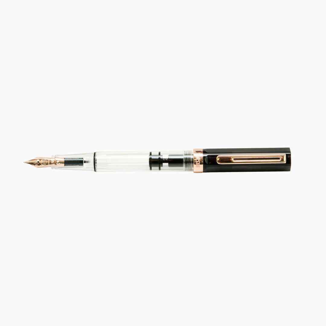 capped TWSBI ECO Fountain Pen – Smoke Rose Gold on a white background