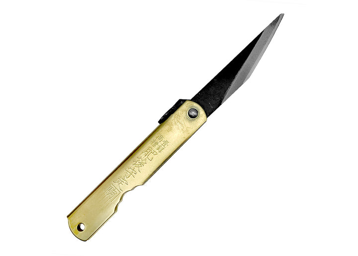 HIGONOKAMI BLUE PAPER STEEL KATABA BRASS L
