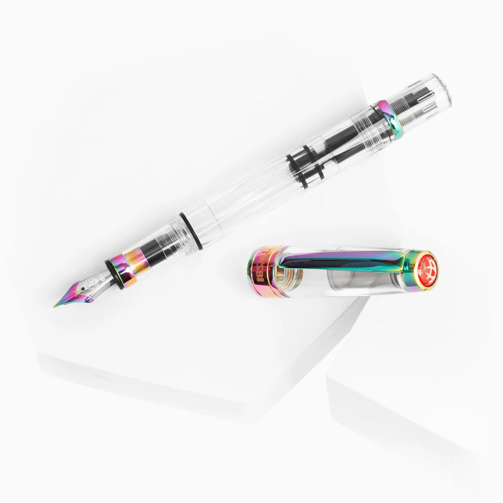 TWSBI Diamond 580 Fountain Pen – Iris, showing the cap and body on a white background