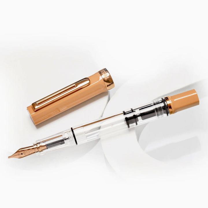 TWSBI ECO Fountain Pen – Caffe Bronze on a white background showing the cap and body