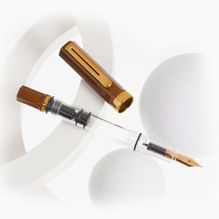 TWSBI ECO Fountain Pen – Espresso Bronze, showing the cap and body on a white background