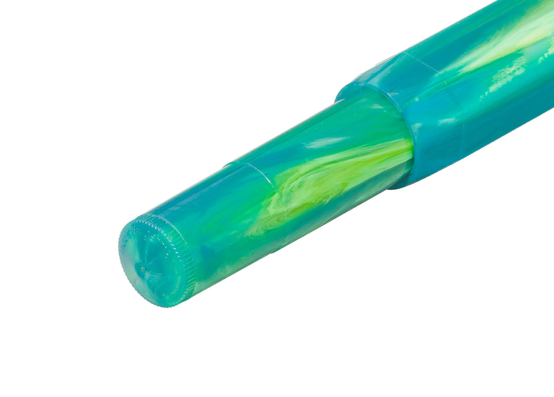 Kaweco Collection Marble Ocean fountain pen barrel end showing marbled blue and green finish.