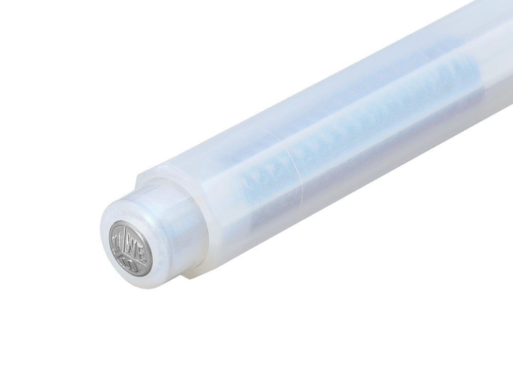Kaweco Lunar Sport Light Blue clutch pencil push-button with silver logo medallion.