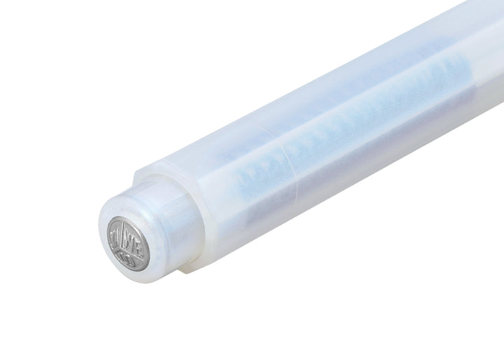 Kaweco Lunar Sport Light Blue clutch pencil push-button with silver logo medallion.