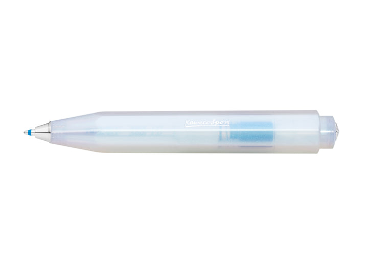 Kaweco Lunar Sport Ballpoint Pen in Light Blue with octagonal iridescent body.