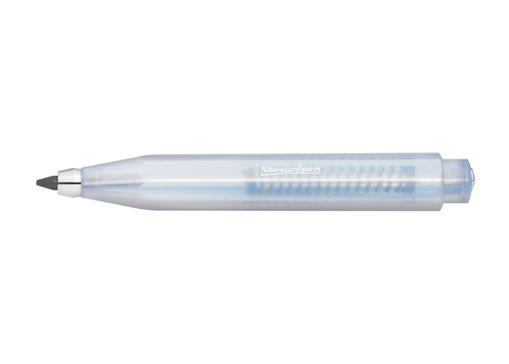 Kaweco Lunar Sport Clutch Pencil in Light Blue with octagonal iridescent body.