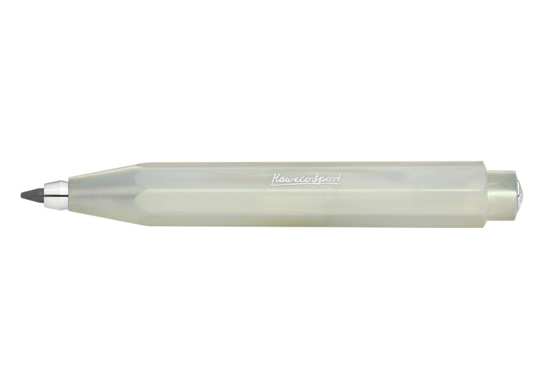 Kaweco Lunar Sport Clutch Pencil in Light Green showing soft pearlescent moonlight finish.