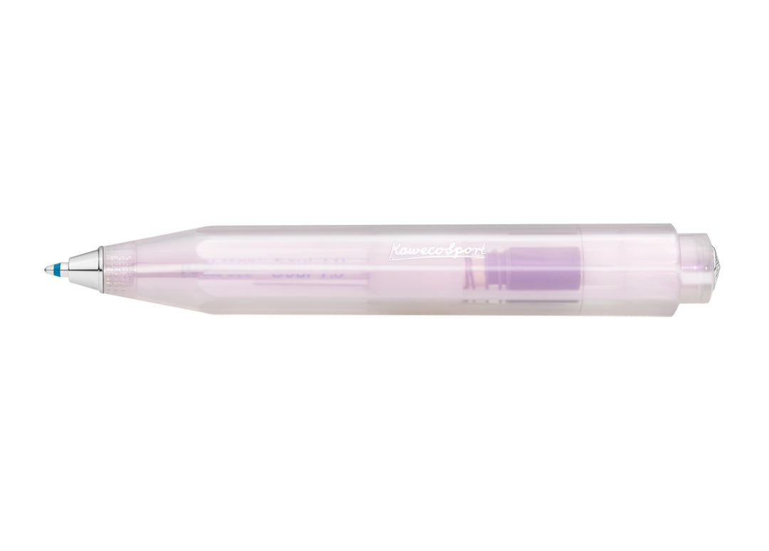 Kaweco Lunar Sport Ballpoint Pen in Light Purple with a pale mauve iridescent octagonal barrel.