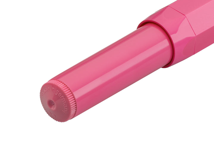 Detail of Kaweco Skyline Sport Rollerball cap finial showing textured ridges.