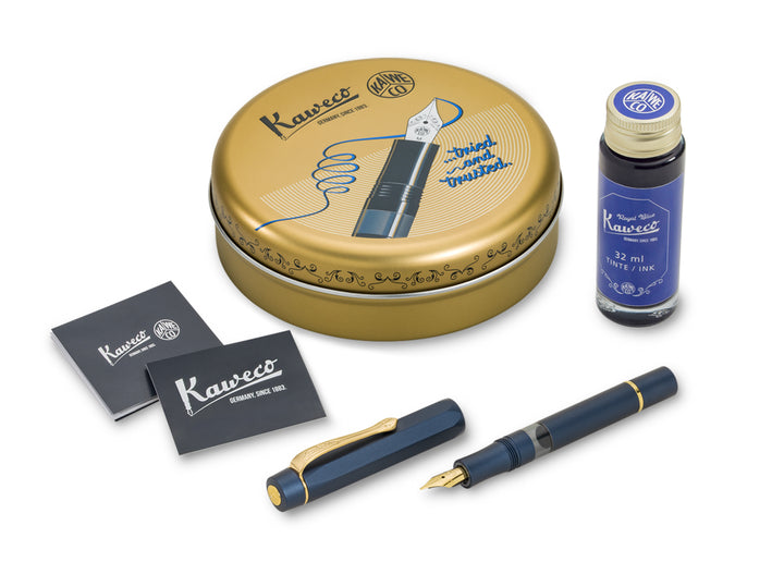 KAWECO PISTON SPORT AL FOUNTAIN PEN NAVY