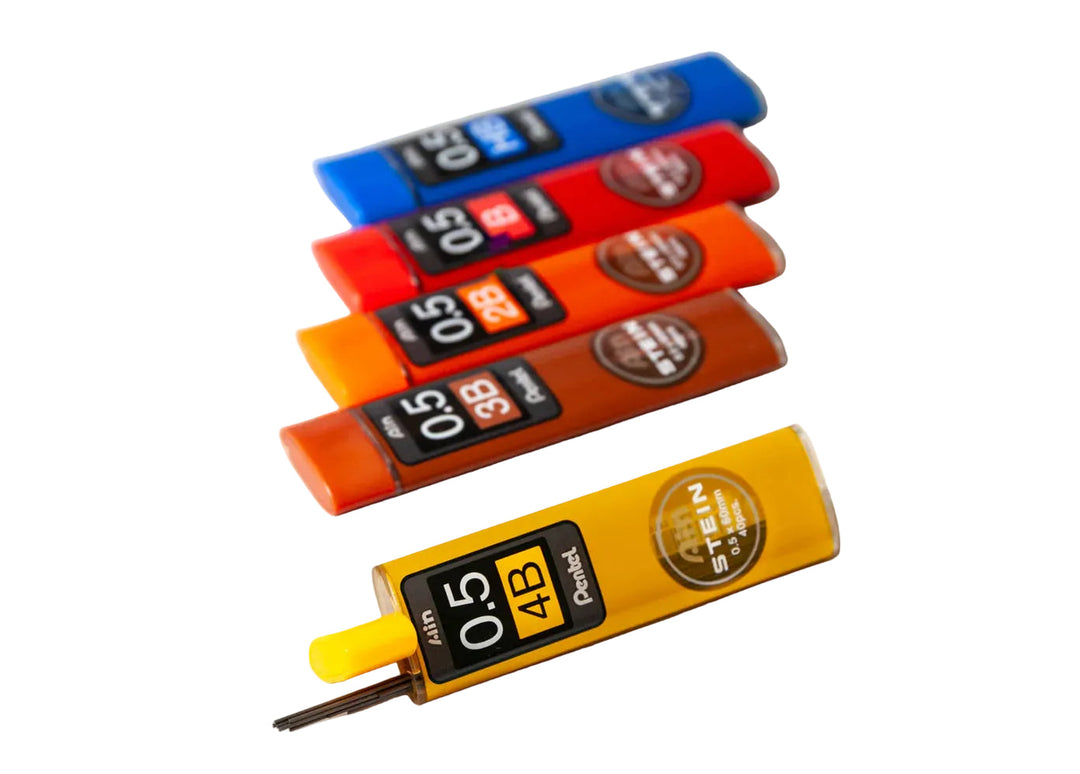 Pentel Ain Stein C27x Mechanical Pencil Lead Refills. Reinforced silica honeycomb graphite for maximum break resistance. The ideal durable refill for Rotring, Kaweco, and Staedtler drafting pencils.