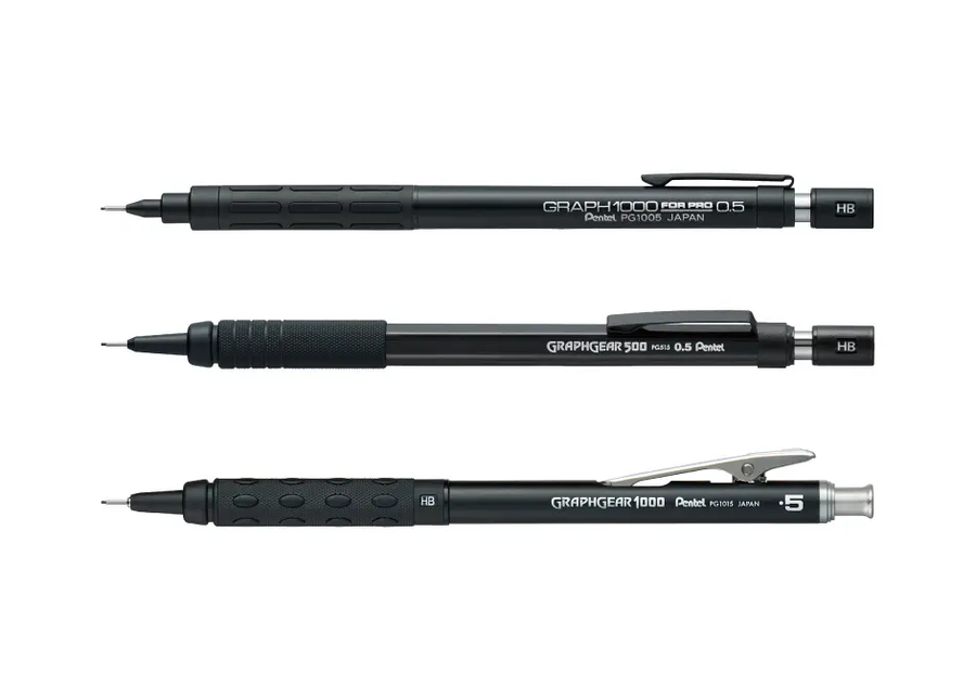 Pentel Drafting Pencil 60th Anniversary Limited Set All Black 3-Piece Collection